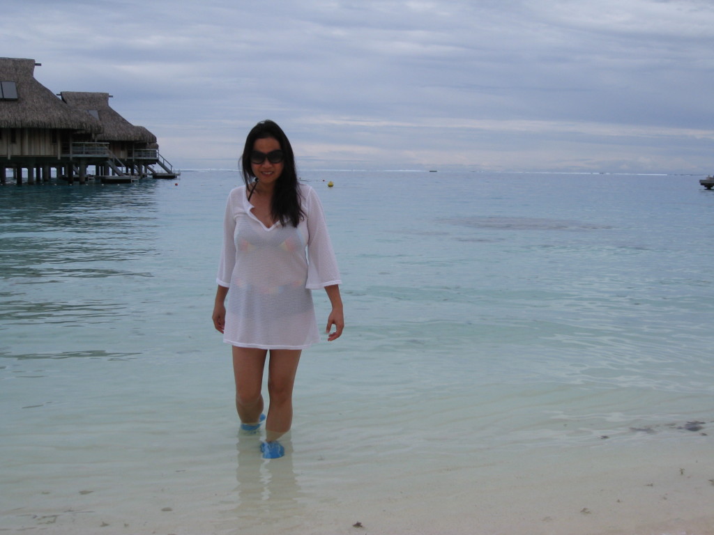 The clear waters of Bora Bora