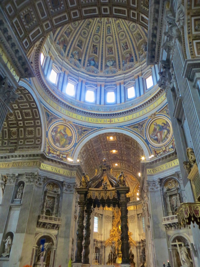 Michelangelo's dome in Saint Peter's Basilica
