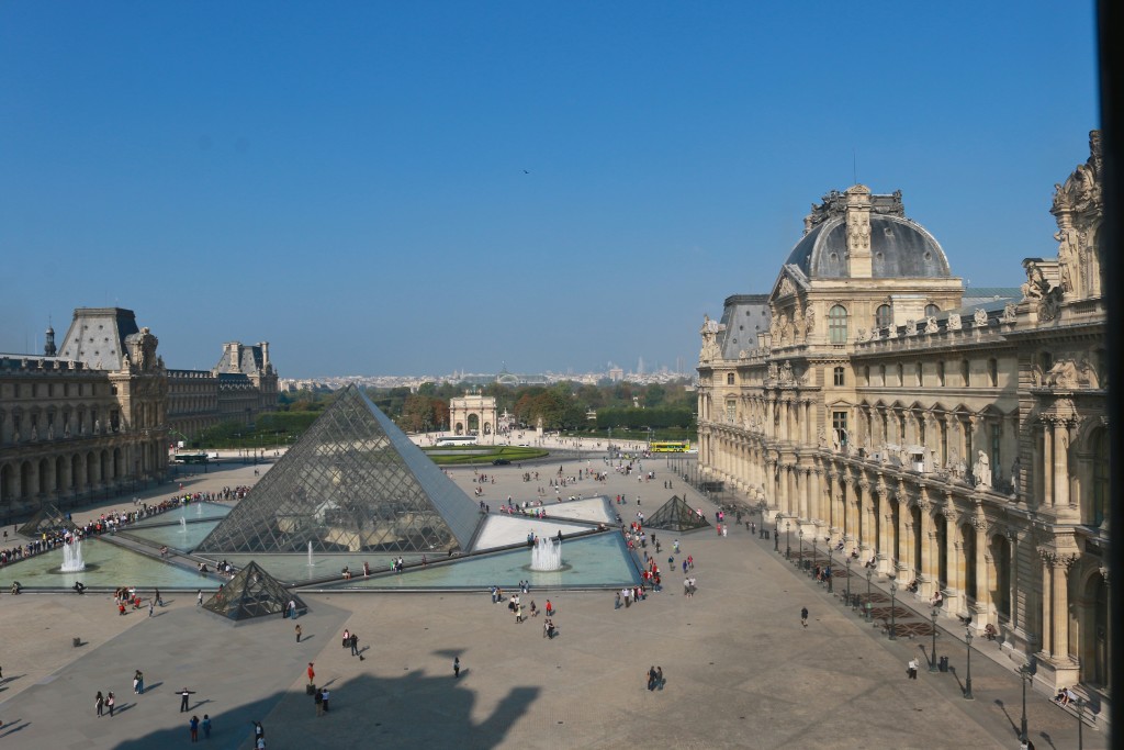 The view inside the Louvre