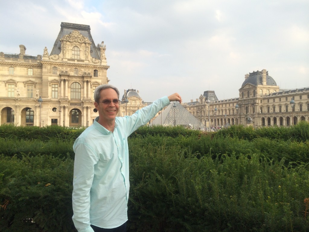 The Louvre in the background