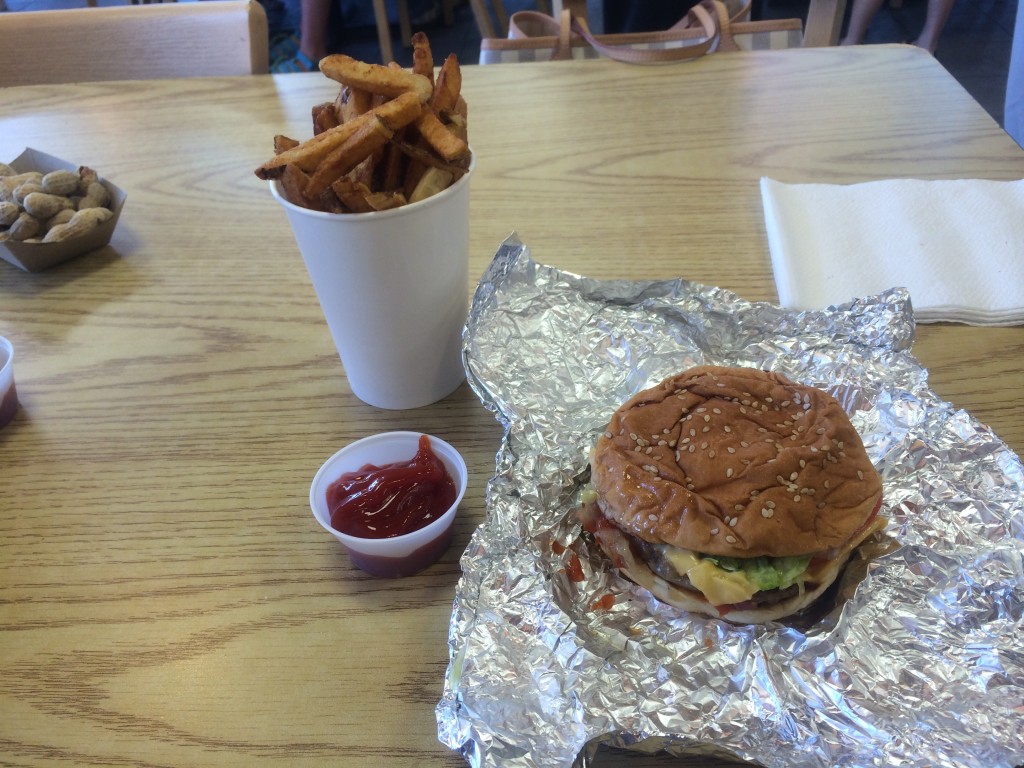 Burger and fries