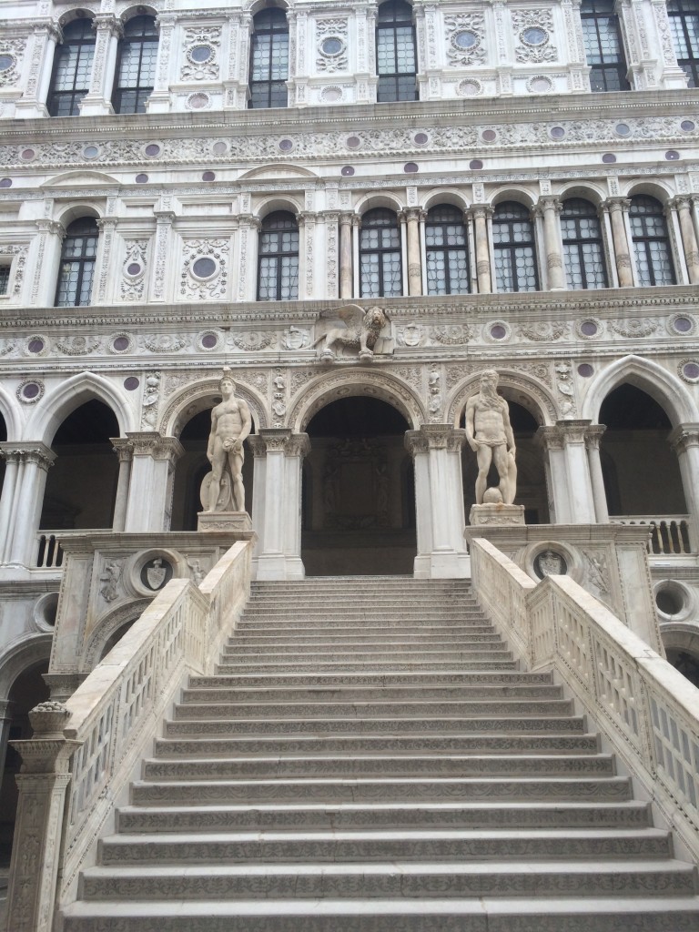 the grand staircase at the Doge's Palace