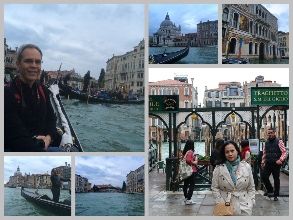 Our gondola ride in Venice