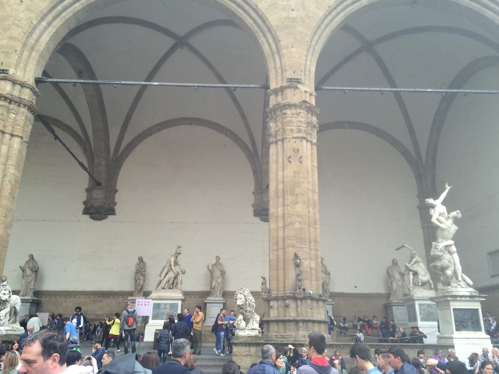 Sculptures at the Loggia dei Lanzi