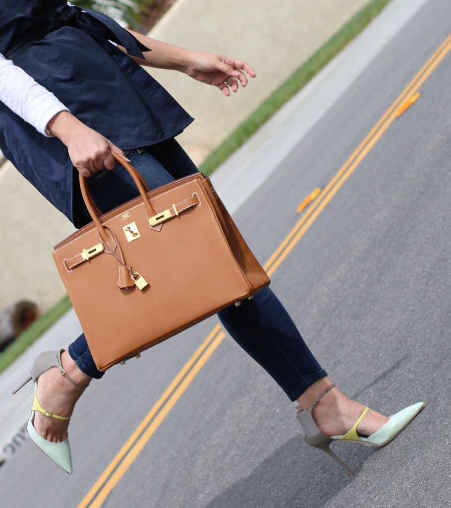Birkin bag and Jimmy Choo heels