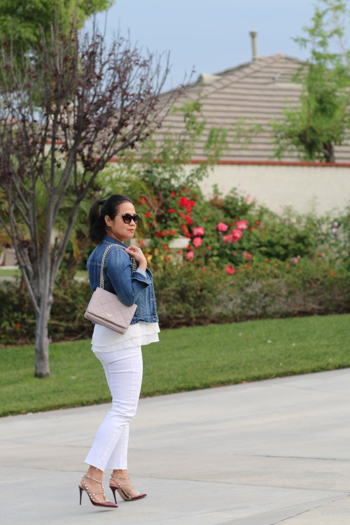 White and Denim outfit