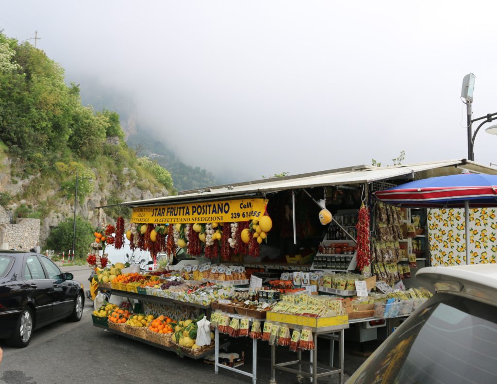 fruit stand in Positano