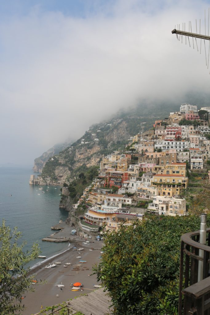 Positano on a foggy day